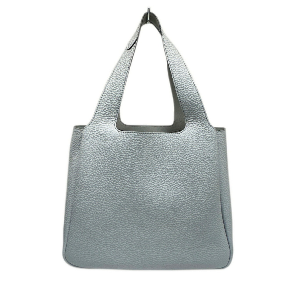 PRADA Vitello Daino Soft Leather Tote Bag Gray